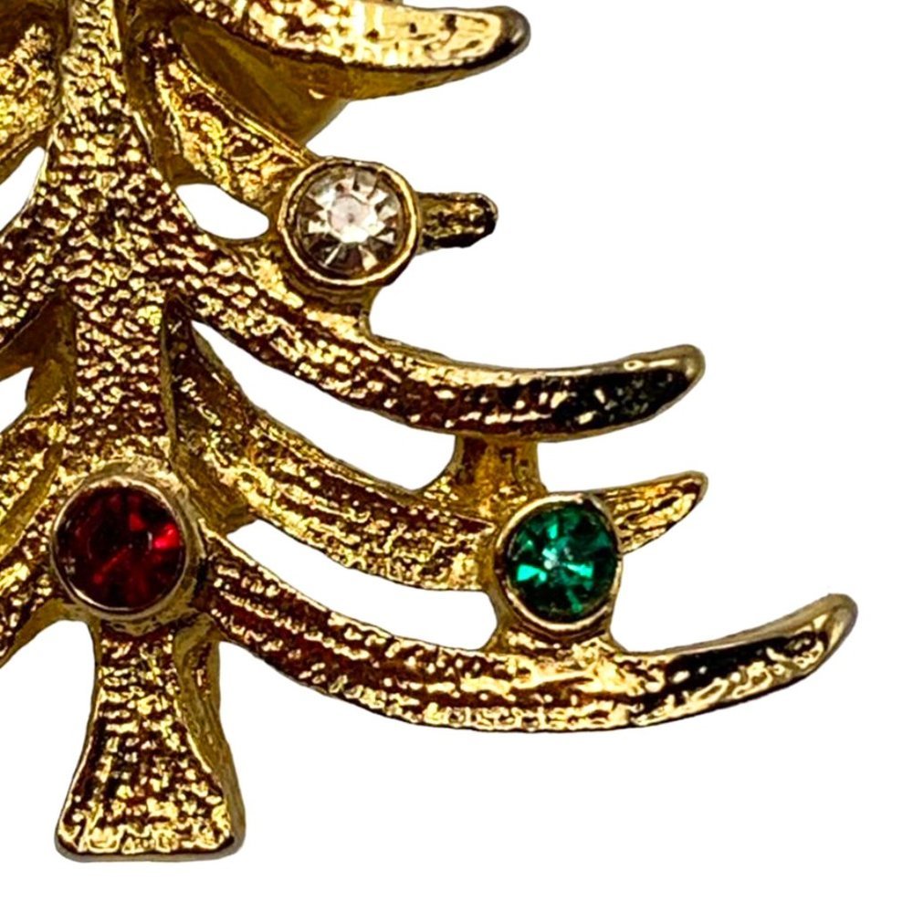 Vintage Avante Midcentury Christmas Tree Pin View 3
